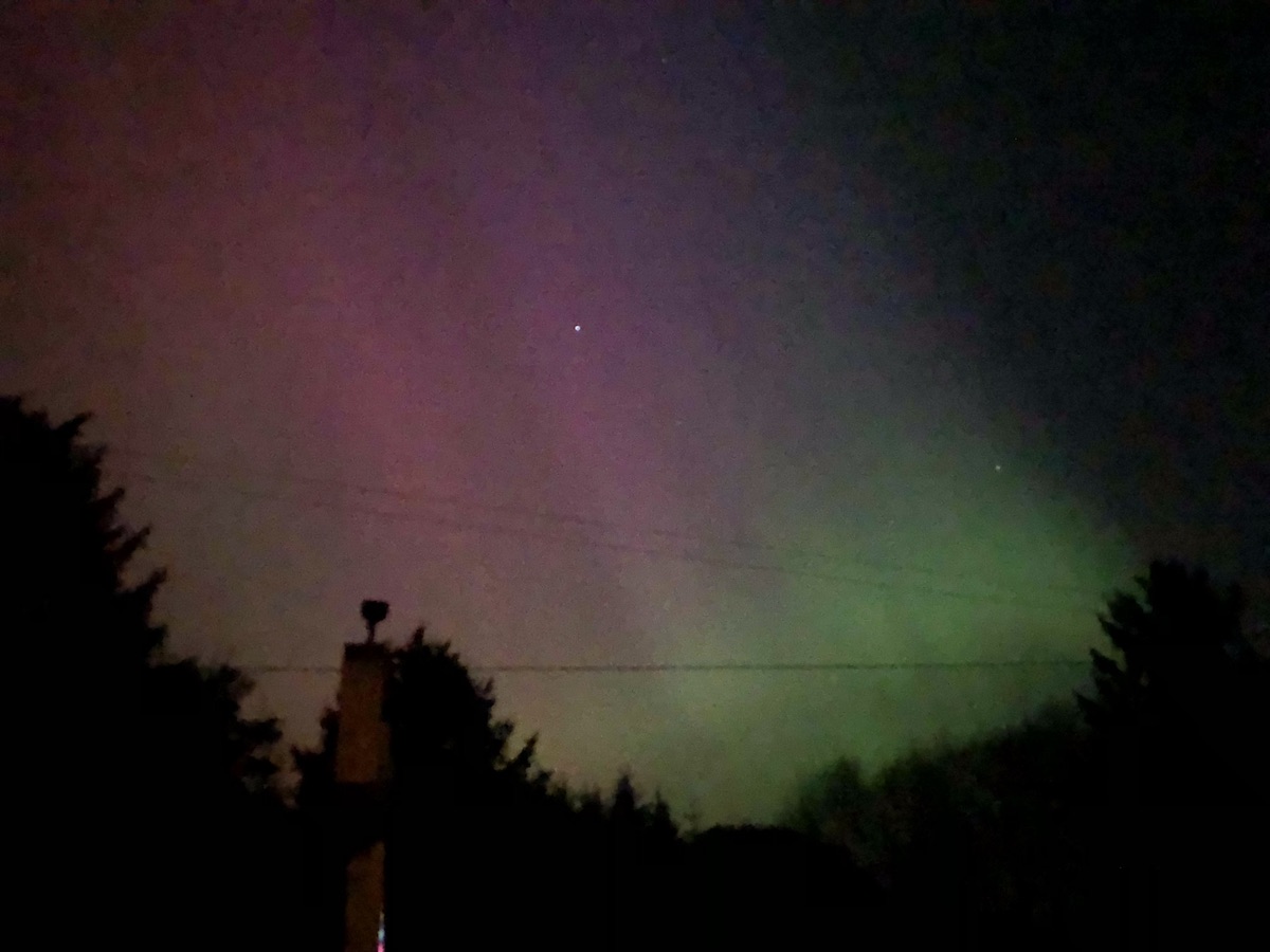 Aurora Borealis captured at Brown Mountain Diamond, Co Kilkenny, Ireland, art, artist-led, photography