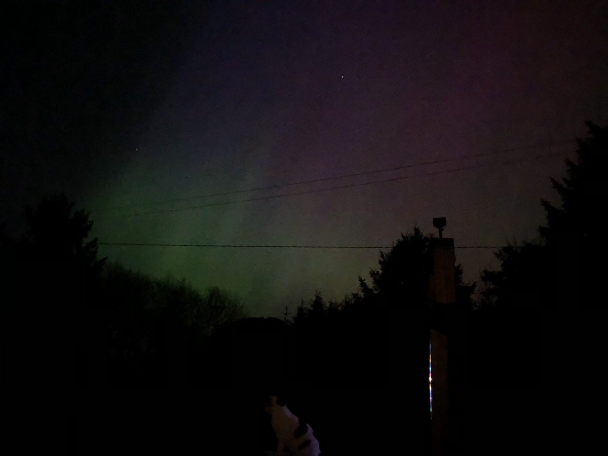 Aurora Borealis captured at Brown Mountain Diamond, Co Kilkenny, Ireland, art, artist-led, photography