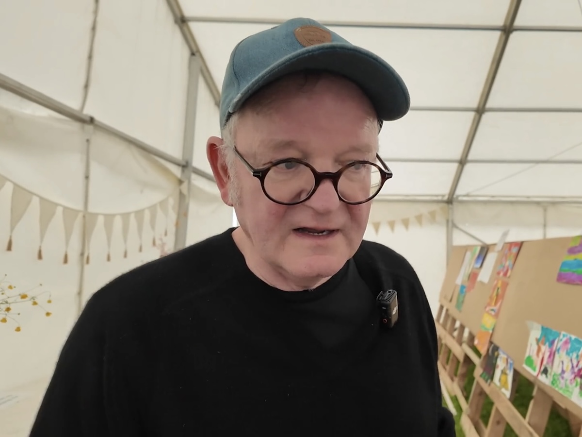 Artist John Byrne in residence at Brown Mountain Diamond art space Kilkenny Ireland