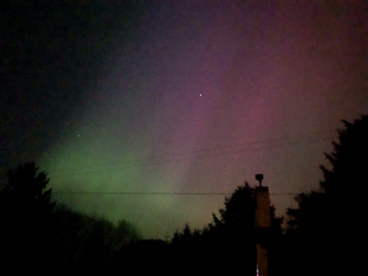 Aurora Borealis captured at Brown Mountain Diamond, Co Kilkenny, Ireland, art, artist-led, photography