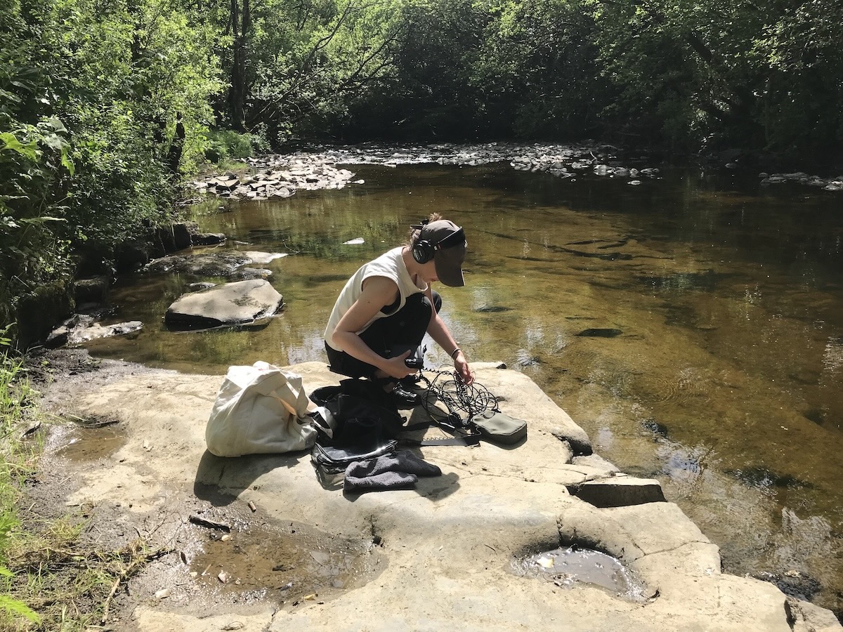 Artist Sharon Phelan in residence at Brown Mountain Diamond art space Kilkenny Ireland